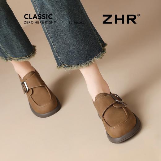 ZHR复古魔术贴搭扣乐福鞋女2026新款时尚百搭轻便通勤勃肯风单鞋 商品图7