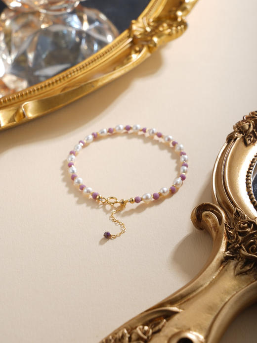 子佩集【紫韵流年】银S925珍珠惜王妃手链【SGB0550002】镀金2602 商品图5