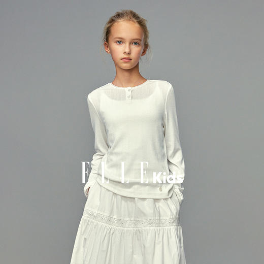 💕春3童装经典圆领弹力修身针织打底衫 商品图1
