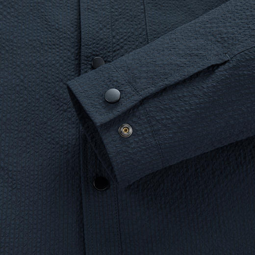 【泡泡面料】圣得西男士春季外套2026新款翻领轻商务通勤衬衫夹克 商品图13