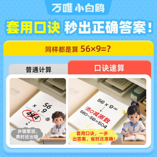 2026小白鸥小学速算口诀思维训练1-3年级全一册同步练习册 商品图1