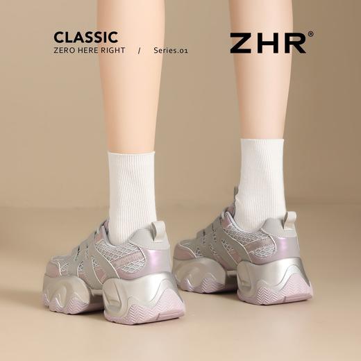 ZHR则则小个子厚底老爹鞋春秋爆款高颜值运动休闲鞋百搭女 商品图4