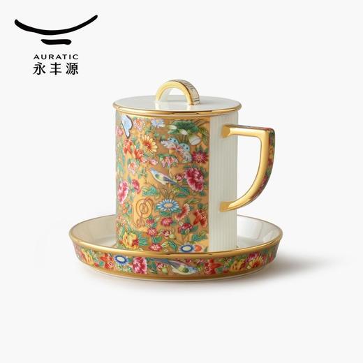 【6F】国瓷永丰源 广彩传承三件套盖杯（金底） 商品图2