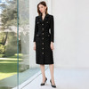 艾尚臣粗纺小香风连衣裙设计感法式西装裙正式场合裙子通勤收腰冬 商品缩略图4