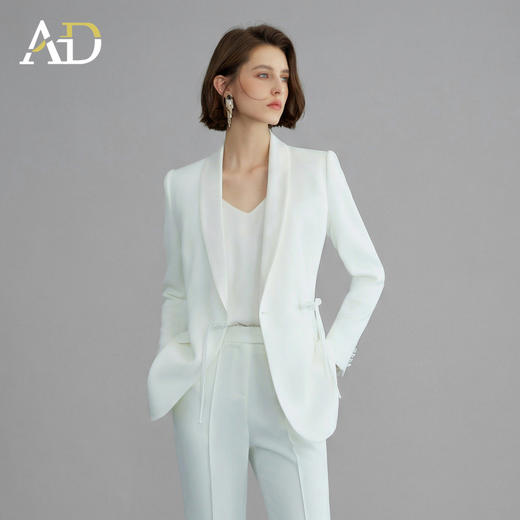 AD高端精致白色西装套装女春季2026新款轻奢高级感职场穿搭一整套 商品图0