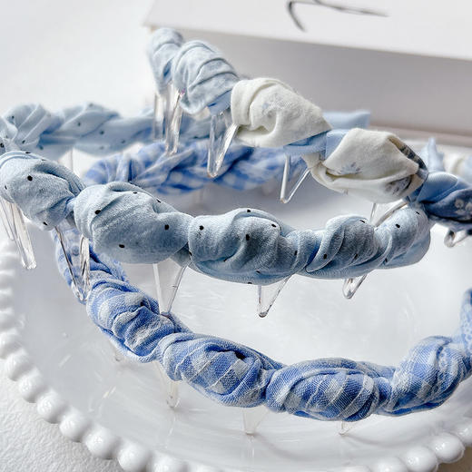 【积分兑】韩系高颅顶冰盐蓝齿梳发箍-纪念日百货门店同款169447254 商品图1