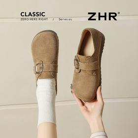 ZHR则则复古全包勃肯鞋女鞋2025新款一脚蹬袋鼠勃肯鞋两穿休闲鞋