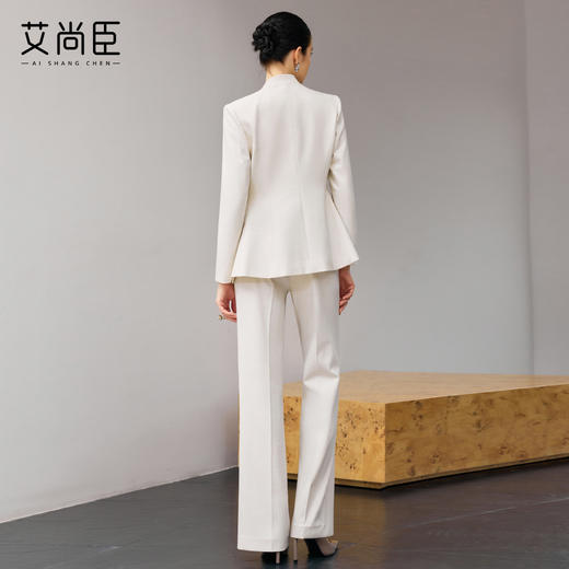 艾尚臣米白色西装套装女春季轻熟通勤风女装气质OL长袖西服职业装 商品图4
