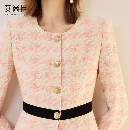 艾尚臣千鸟格小香风外套女2025新款秋高级感气质名媛西装上衣法式 商品图2