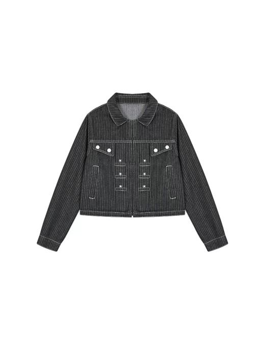 马得工地/MDGDWT211746/星星铆钉牛仔夹克 商品图3