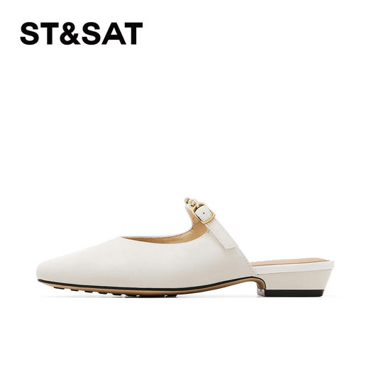 星期六26夏新款优雅绒面通勤粗跟穆勒拖SSE2111C9E 商品图11