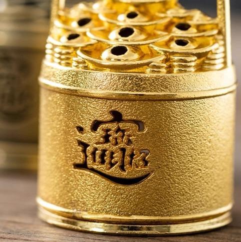 【聚宝盆迷你小香炉】一桶金聚宝盆迷你香炉家用室内熏香高级感国风摆件 商品图5