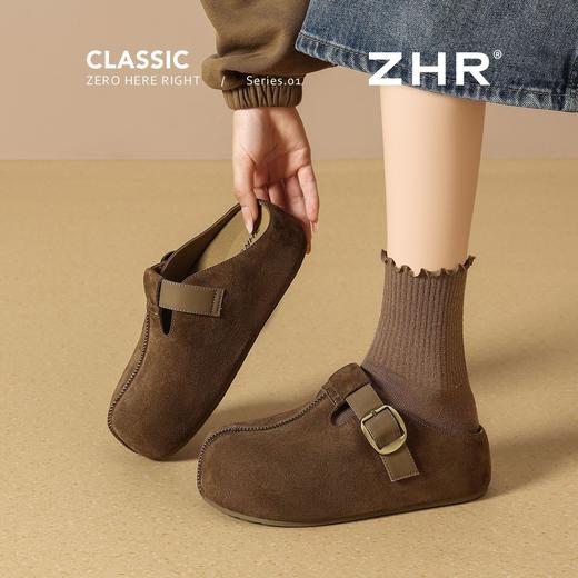 ZHR则则卡皮巴拉风勃肯鞋女2026春秋季复古轻便面包鞋增高包头拖鞋 商品图7