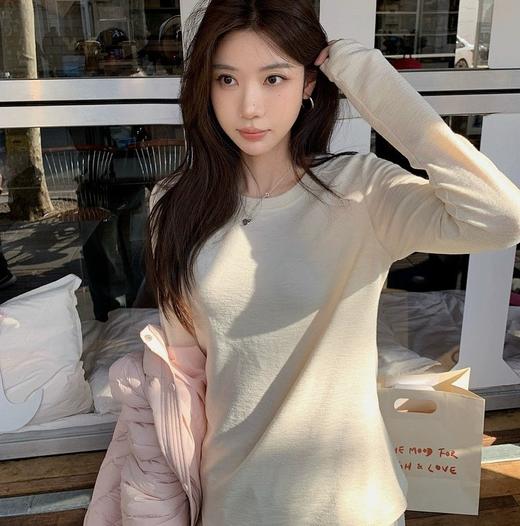 Triuuchu | 肌理皱皱棉万能打底T  凹凸褶皱自带呼吸感 软糯有筋骨  #6003 商品图1