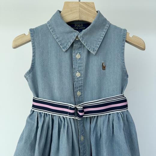 点此购买 拉夫夏季女童水洗无袖收腰牛仔连衣裙 md 340887 商品图7