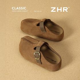 ZHR则则卡皮巴拉风勃肯鞋女2026春秋季复古轻便面包鞋增高包头拖鞋