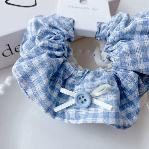 ZY波点细格纽扣对圈对装发圈-纪念日百货门店同款169446382 商品图3