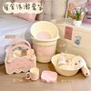 【宿舍洗漱套装❗一套搞定】法式甜心脸盆水桶套装多巴胺加厚洗衣盆泡脚盆家用学生宿舍洗漱。rg 商品缩略图1