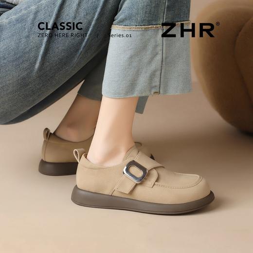 ZHR复古魔术贴搭扣乐福鞋女2026新款时尚百搭轻便通勤勃肯风单鞋 商品图3