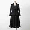 艾尚臣通勤风黑色毛呢西装套装女修身收腰呢子职业套裙气质秋冬款 商品缩略图3