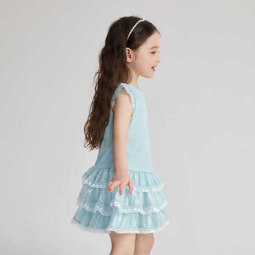 笛莎/Deesha 2026年夏季新款女童小童小飞袖连衣裙裙子 商品图1