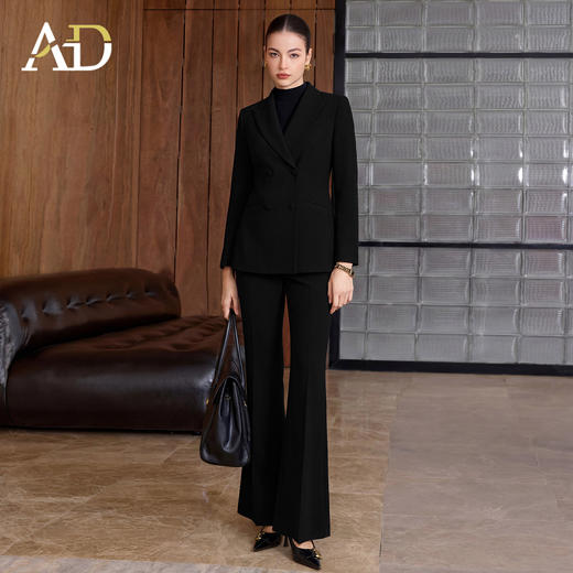 AD品牌黑色西装外套女春秋2026新款轻奢高级感正式场合穿搭一整套 商品图3
