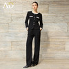 AD酒店经理职业套装女长袖西装套装黑色气质短外套2026新款直筒裤 商品缩略图2