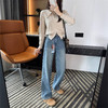 超绝比例神裤！2026四面弹窄版阔腿牛仔裤女春新款高腰直筒裤！ 商品缩略图0
