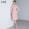 艾尚臣小香风长袖连衣裙女高级感圆领毛呢赫本风优雅千金粉色裙子 商品缩略图1