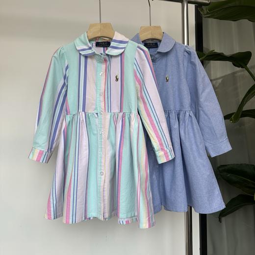 点此购买 110-160拉夫劳伦牛津纺娃娃领长袖连衣裙 md 340890 商品图1