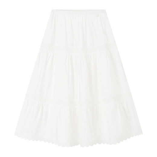 💕春3童装棉布绣花长款A字法式清新半裙 商品图4