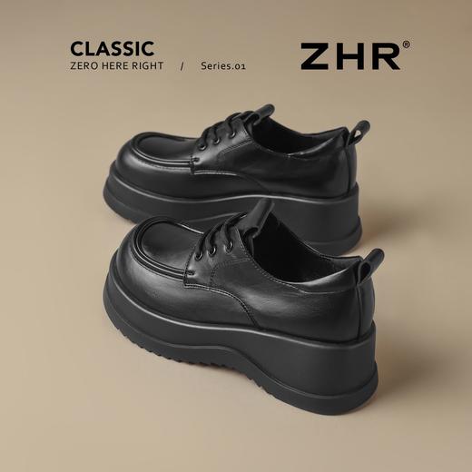 ZHR则则时尚复古厚底增高英伦单鞋2026新款一脚蹬气质通勤小皮鞋 商品图2