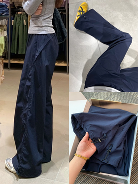 【YW】无忧购美式速干工装裤女春季新款直筒宽松小个子休闲阔腿运动裤 Z609/Z610/Z611（截单后3-5天发货)
