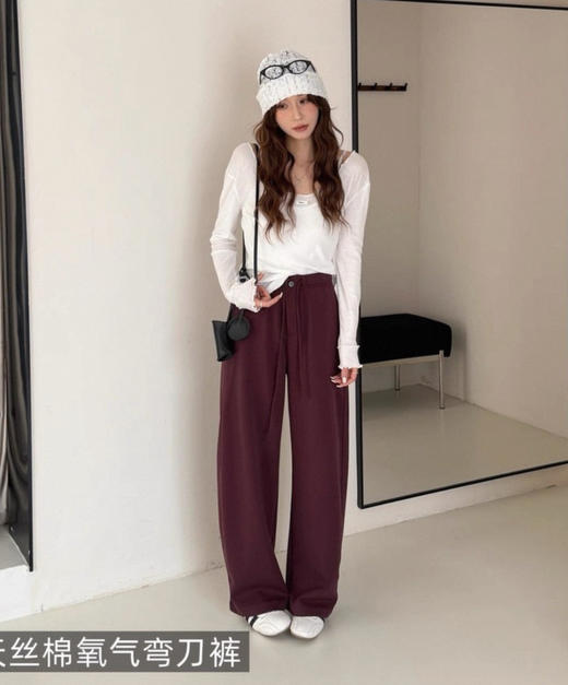 老米优品🎈3-5天《莱赛尔天丝棉 🍃春款氧气弯刀裤》显瘦一绝！初春最爱的松弛感百搭休闲裤~ K260226A 商品图3