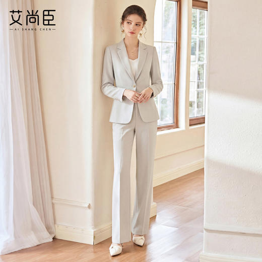 艾尚臣柔系职场 老钱风西装套装女职业装商务通勤高级感气质正装 商品图2