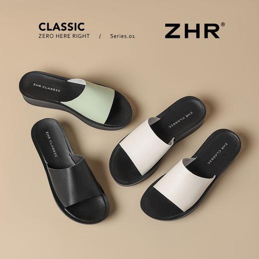 ZHR拖鞋女夏外穿厚底2026新款一字拖坡跟软底舒适家居凉拖鞋 商品图7