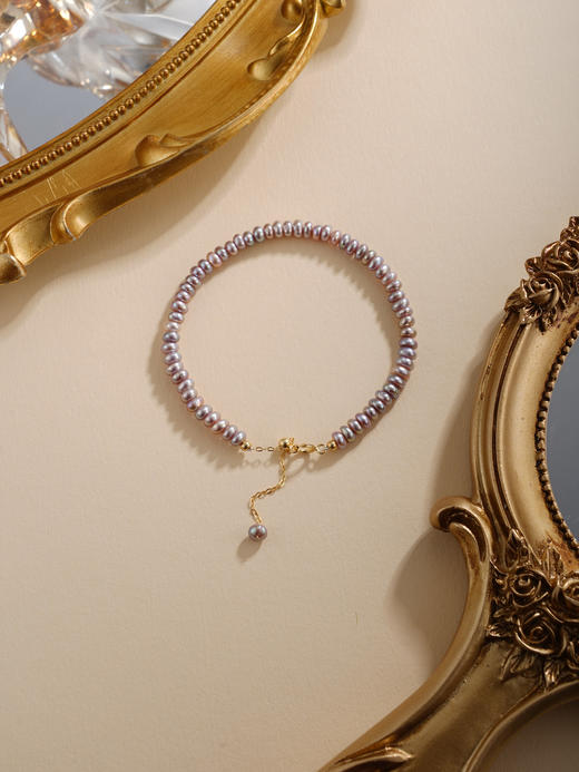 子佩集【‌紫霞仙踪】银S925珍珠惜王妃手链【SGB0510009】镀金2602 商品图4