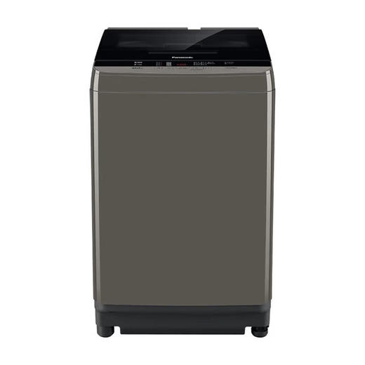 松下（Panasonic）10公斤 大容量洗衣机 除螨洗 折叠机盖半玻璃半塑料 卡其灰 LED显示窗 剩余时间显示 XQB100-Q1KM 商品图0