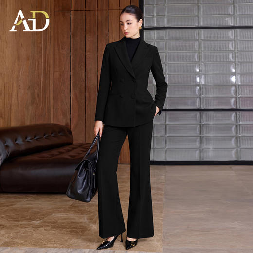 AD品牌黑色西装外套女春秋2026新款轻奢高级感正式场合穿搭一整套 商品图2