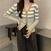 【经典条纹元素❗百搭不挑风格】秋季新款显瘦条纹针织长袖开衫衣女。rg 商品缩略图3