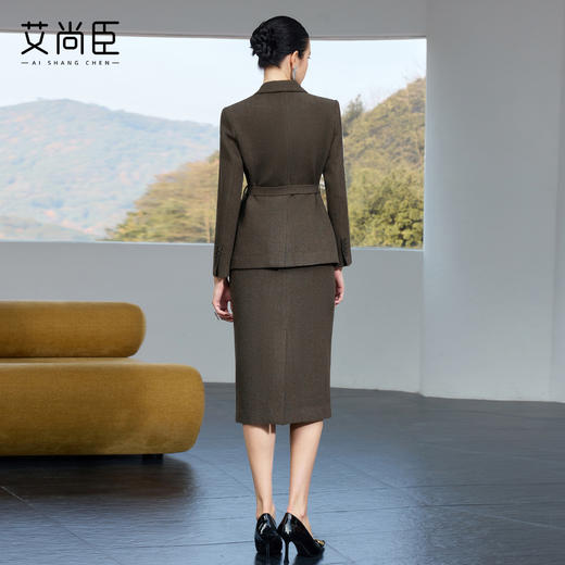 艾尚臣商务风显白提气色通勤战衣女羊毛西装套装女秋冬性感职业装 商品图4