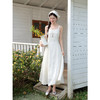 鹿向南「春日暮野」春季吊带连衣裙女法式海边度假丁达尔杏色长裙 商品缩略图2