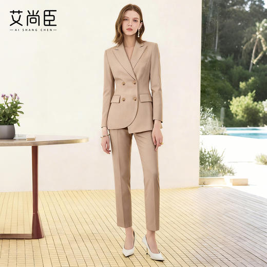 艾尚臣高级感气质西装套装女2025新款秋女神范西服外套工复古作服 商品图3