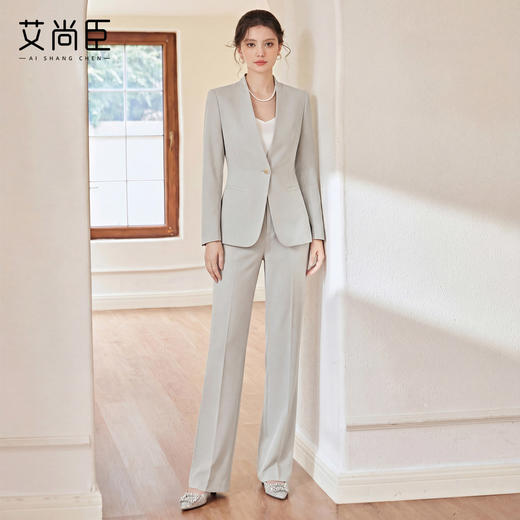 艾尚臣柔系职场 老钱风西装套装女职业装商务通勤高级感气质正装 商品图3