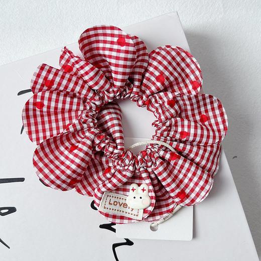 褶皱格纹个性时尚发圈-纪念日百货门店同款169394295 商品图1