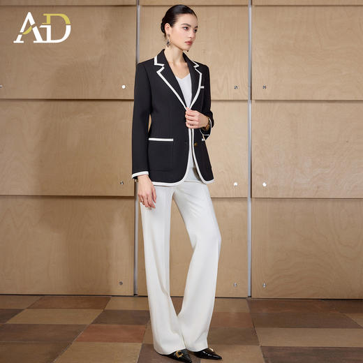 AD高端品牌西装套装女2026新款高级感职业装阔腿裤独特漂亮一整套 商品图3