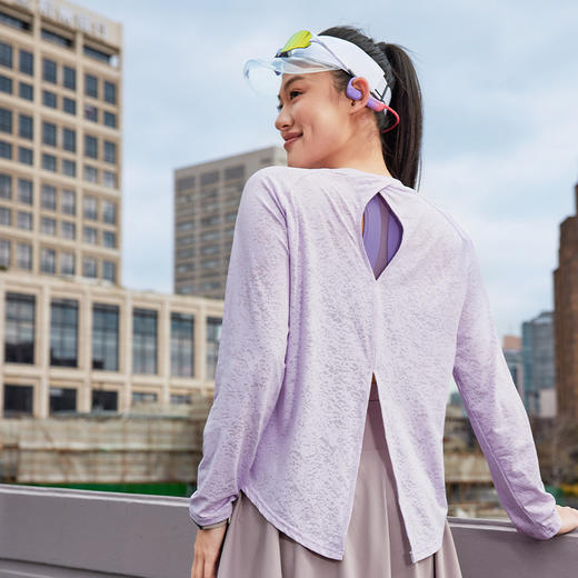 多威新款轻薄透气女式柔软亲肤宽松长袖罩衫上衣2352203 商品图10