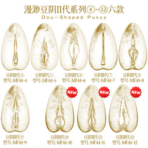 漫渺新品豆阴2代101112女生阴道倒膜手办收藏男用情趣自慰解压名器性用品飞机杯厂家批发跨境 商品图3