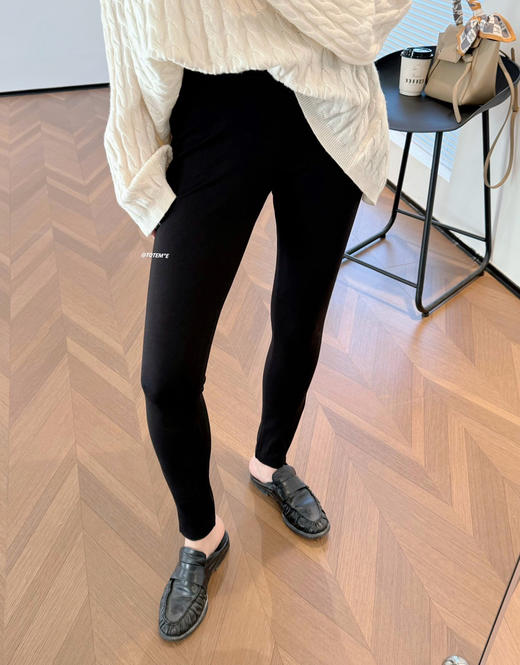 Toteme裤腿开叉打底裤小黑裤 商品图11