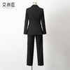 艾尚臣黑色条纹西装套装女2025新款职业装珠宝酒店销售经理工作服 商品缩略图4